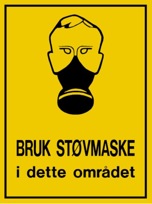 Hovedbilde Advarsel - Bruk støvmaske