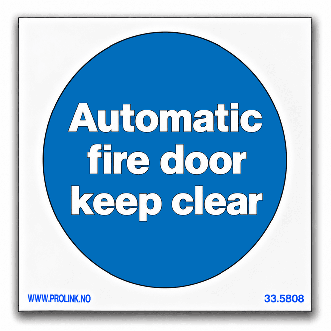 Hovedbilde Automatic fire door keep clear