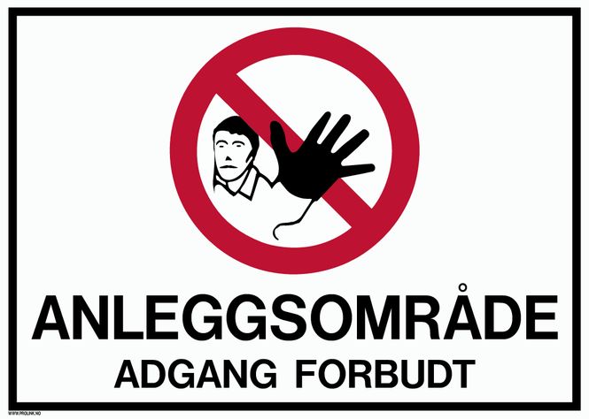 Hovedbilde Anleggsområde - Adgang forbudt