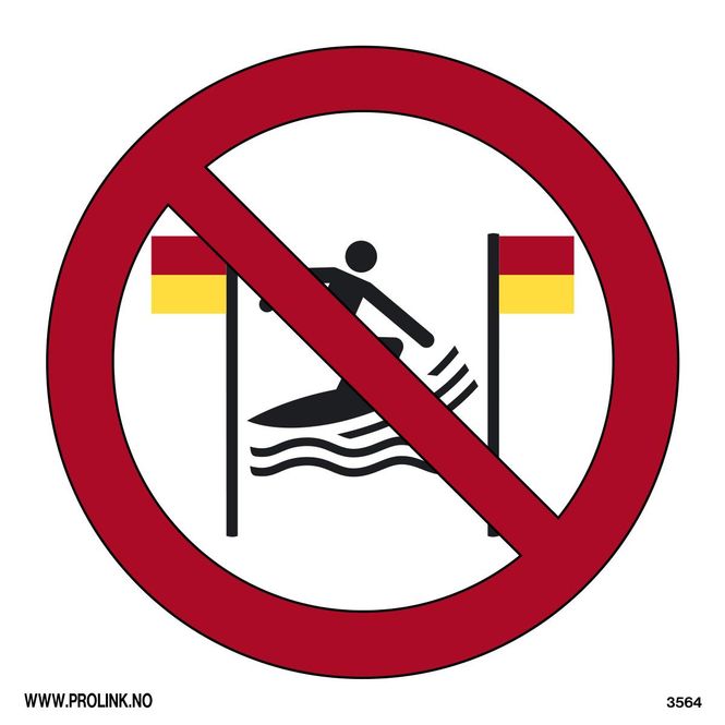Hovedbilde Surfing forbudt mellom flaggene - PVC