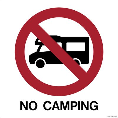 No camping - Plast