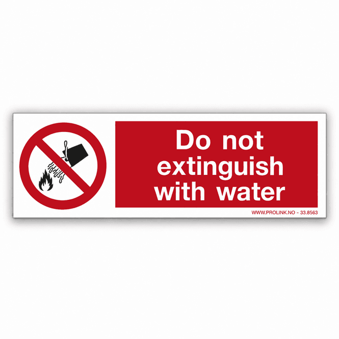 Hovedbilde Do not extinguish with water