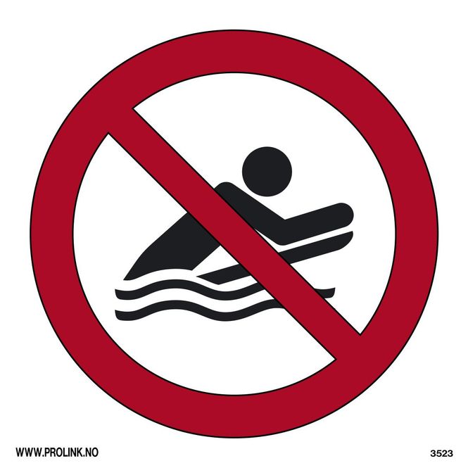 Hovedbilde Bodyboarding forbudt - PVC