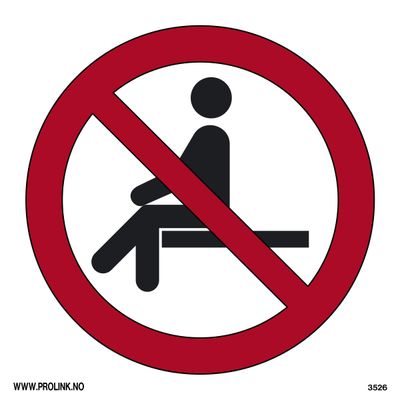 Sitting forbudt - PVC