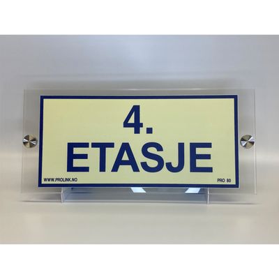 Etasjeskilt i akryl